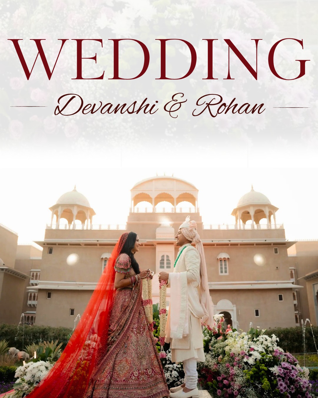 Wedding title card of Devanshi and Rohan at Taj Lalit Bagh — Devanshi & Rohan, Taj Lalit Bagh, Udaipur