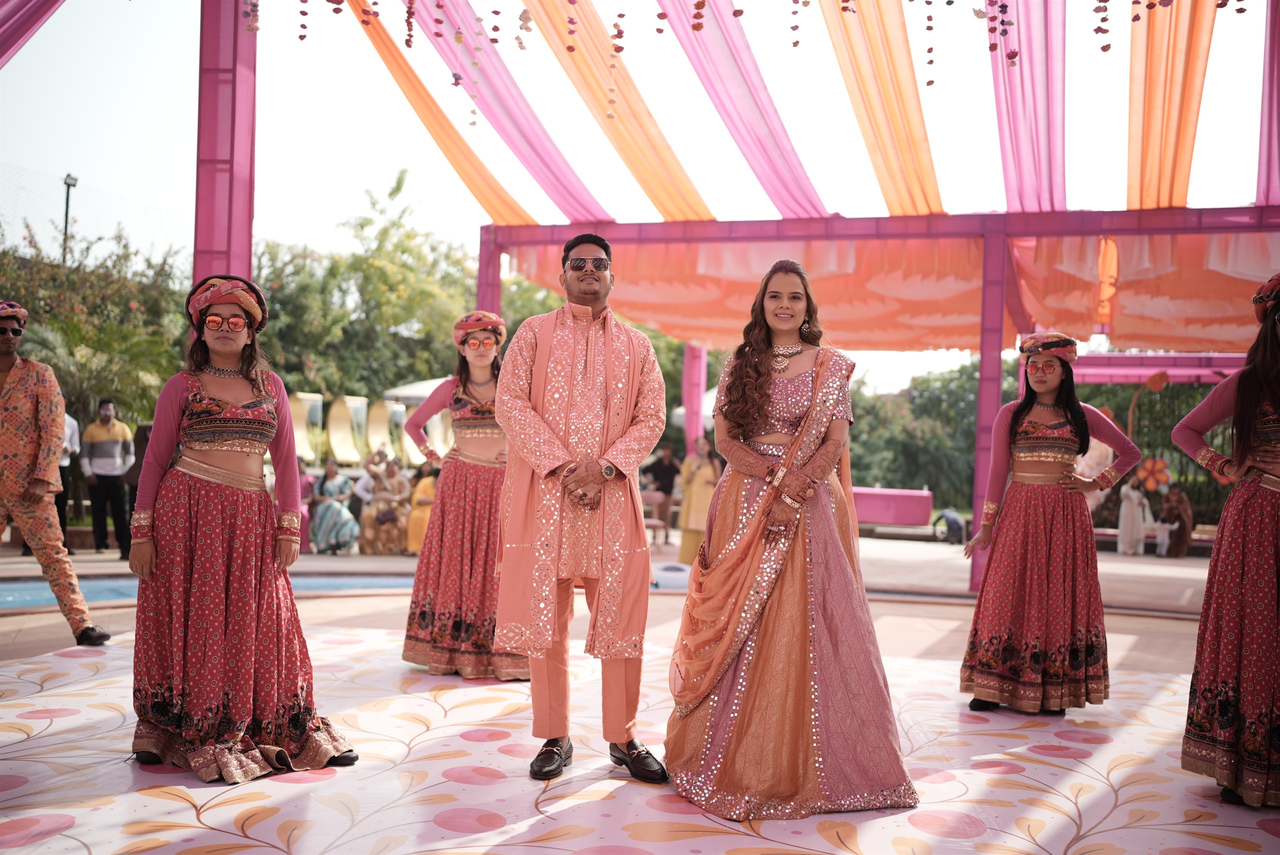 Siddharth and Isha at their carnival celebration